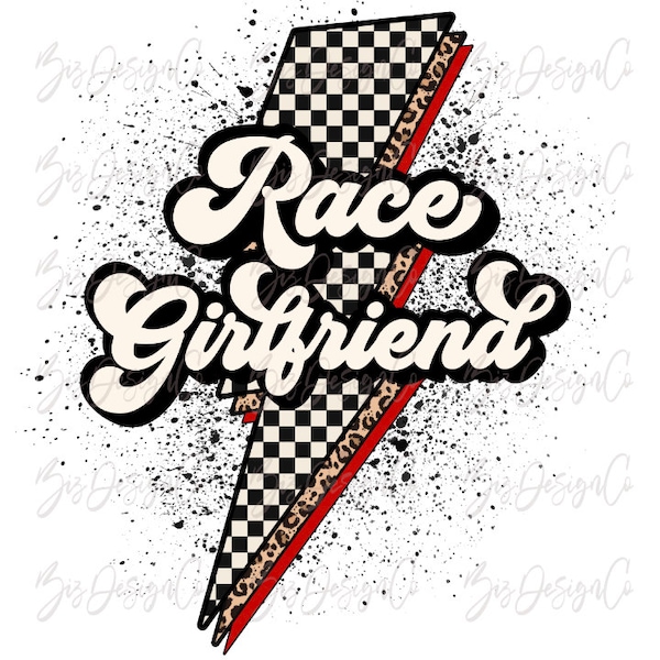 Race girlfriend png, Retro Leopard racing sublimation designs downloads, team support family Summer t-shirt sports clipart files download