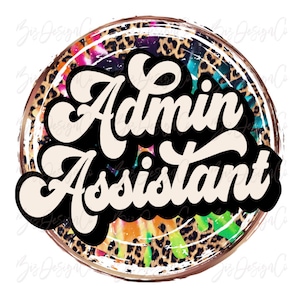 Retro Admin Assistant png, School sublimation designs downloads, Back to School, Office Secretary, Office Staff crew shirt clipart files