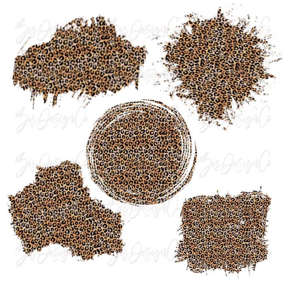 Retro Leopard Patches Png, Leopard Print Patches PNG, Leopard Patch ...