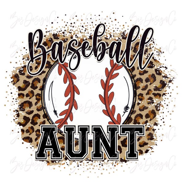 Retro Baseball Aunt png, Cheetah leopard baseball sublimation designs downloads, sport mom life shirt funny shirt mug design sports clipart