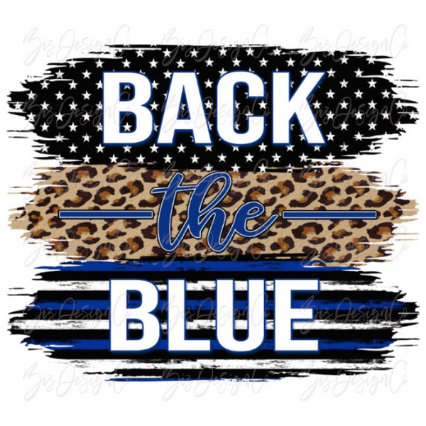 Back the blue png, 4th of july sublimation designs downloads , Blue Stripe Stars Police Design shirt tshirt, leopard american flag clipart