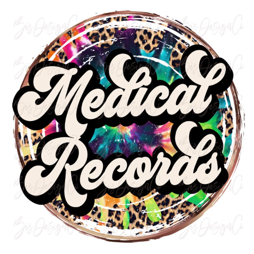 Medical Records Png, Leopard Medical Sublimation Designs Downloads, Retro Tie Dye Clip Art Shirt
