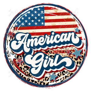 Retro all American girl png, 4th of july sublimation designs downloads, leopard Patriotic america mama girl shirt clipart, Independence Day