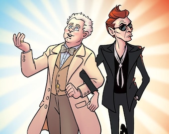 Good Omens Ineffable Husbands A4 poster 21 x 29.7cm (8.3 x 11.7 inches)