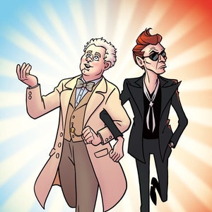 Good Omens Ineffable Husbands A4 poster 21 x 29.7cm (8.3 x 11.7 inches)