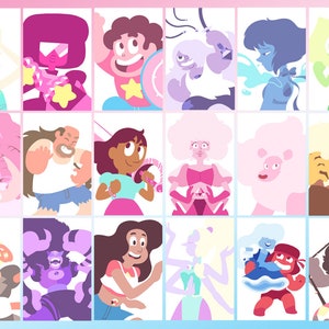 Steven Universe assorted mini-prints 4" x 6" Garnet Amethyst Steven fusions etc