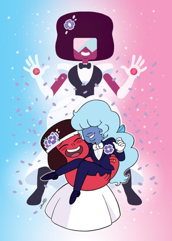 Steven Universe Garnet Ruby Sapphire A3 Print Poster - Etsy