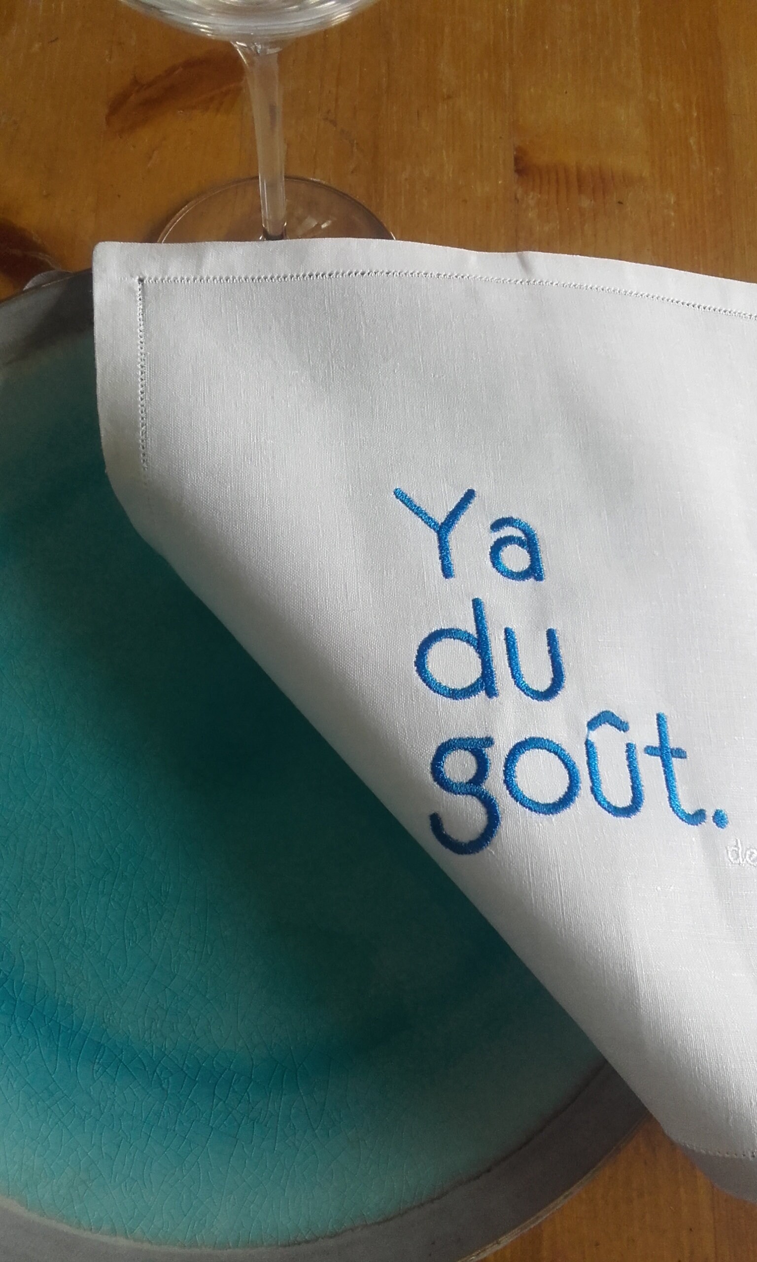 Serviette de Table Brodée Ya Du Goût