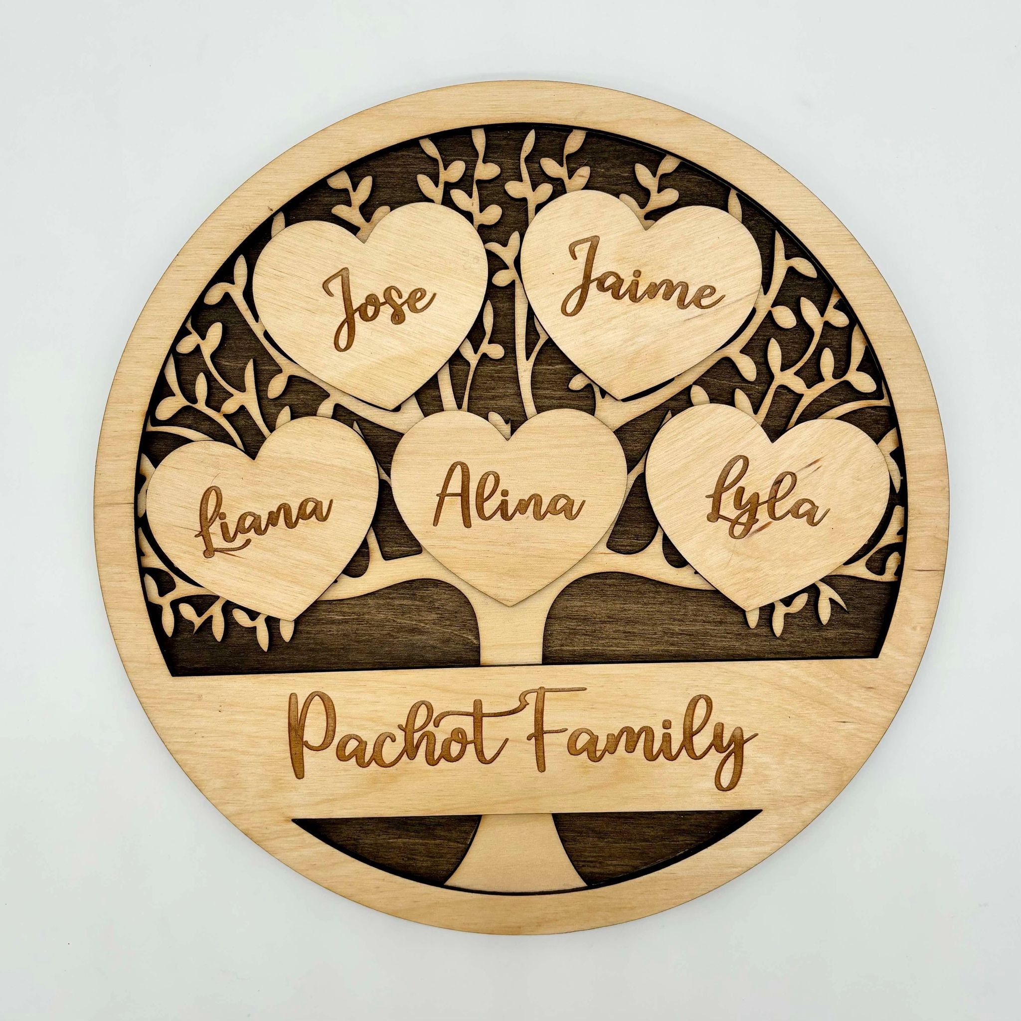 Custom Family Tree Wood Sign - Personalized Names, Mother's Day Gift - Etsy