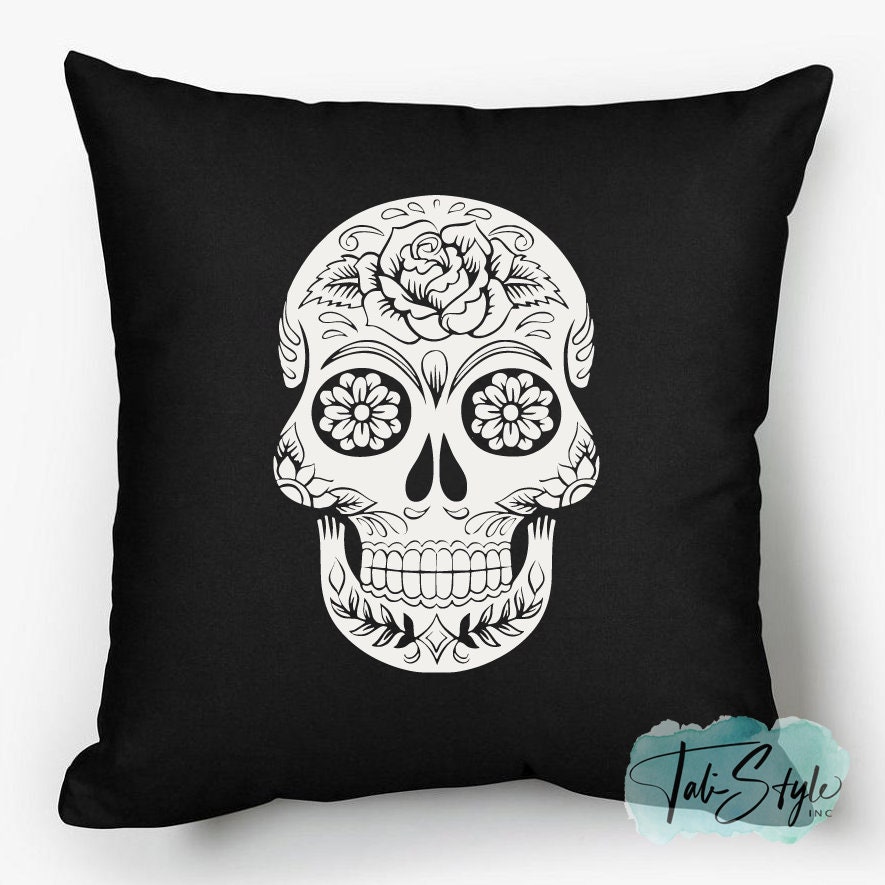 Random style BESPORTBLE Sugar Skull Pillow 14 x 11Inch Skeleton Throw Pillow Gift for Halloween Day of The Dead 