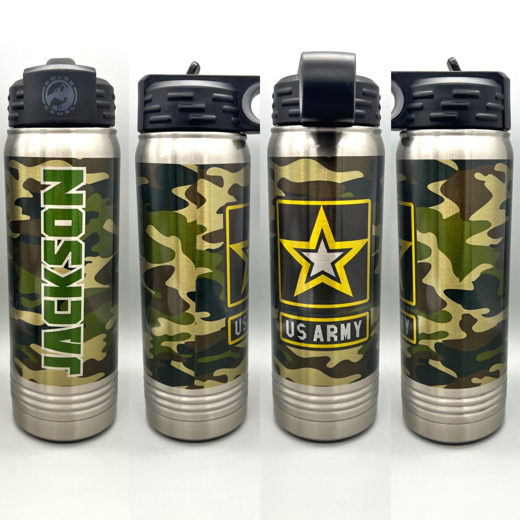 Customized Camo Themed Water Bottle 