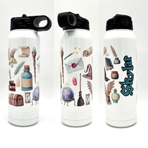 Customized Wizards Witches and Magic Water Bottle