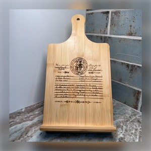 Personalized Bamboo Chef&#39;s Easel