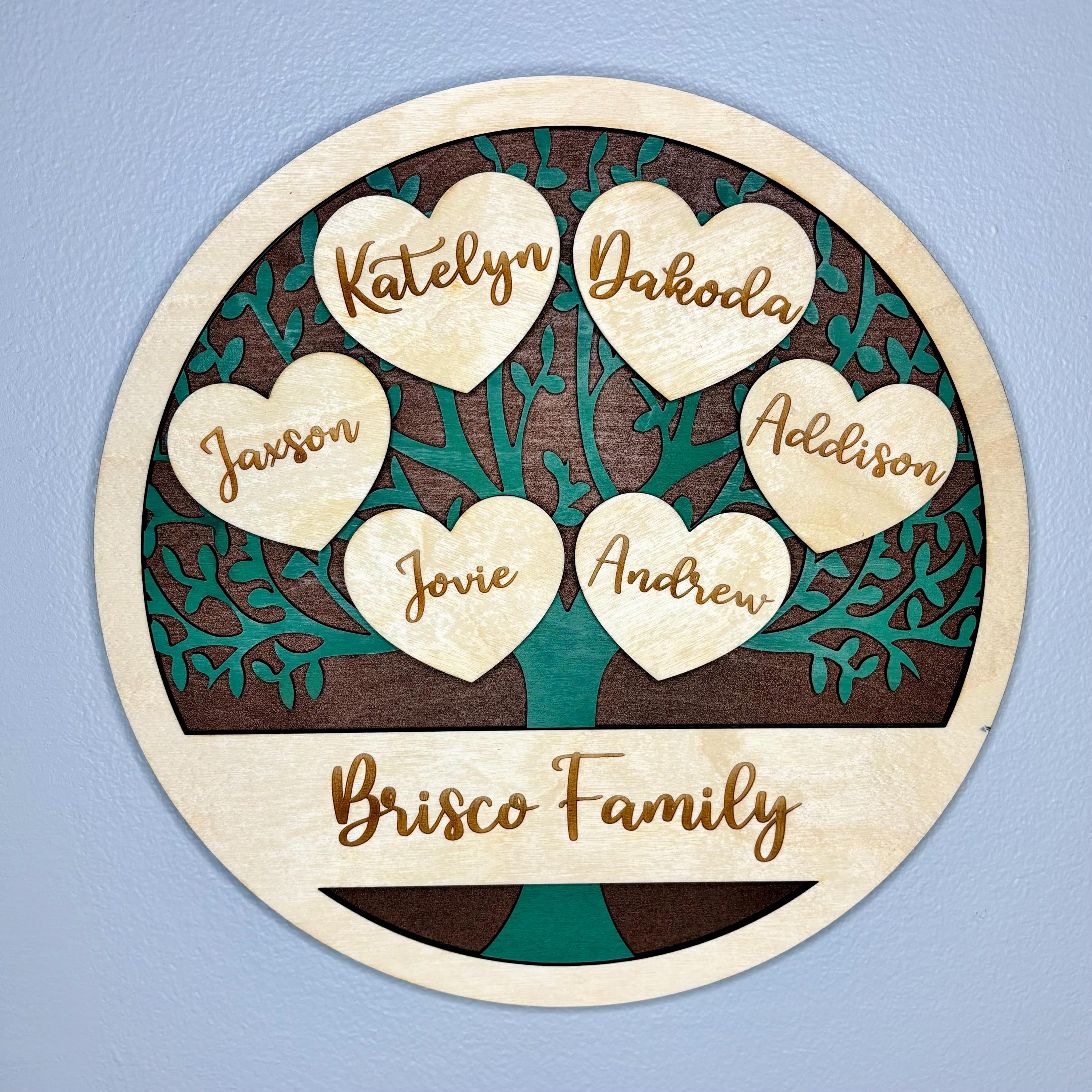 Custom Family Tree Wood Sign - Personalized Names, Mother's Day Gift - Etsy