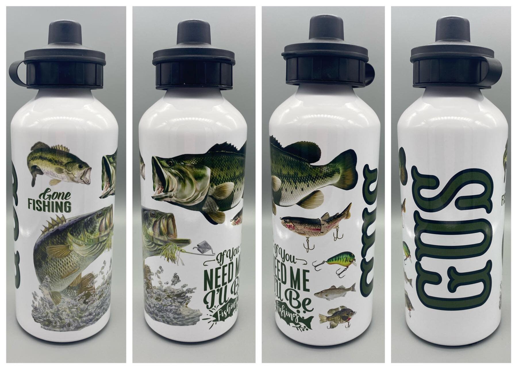 Customized Gone Fishing Water Bottle - Etsy