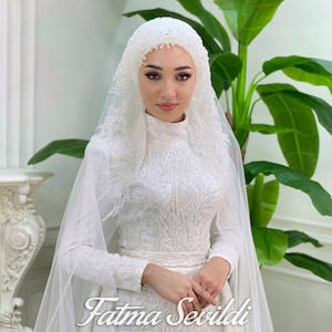 Detachable Train Hijab Wedding Dress Muslim Wedding Dress Hijab Wedding Dress White Wedding Dress Islamic Dress Long Sleeve Dress Etsy Norway