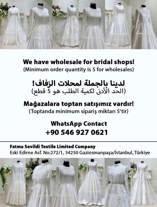 Luxury Ball Gown Lace Muslim Bride Lace Plus Size Wedding Dress BWD022