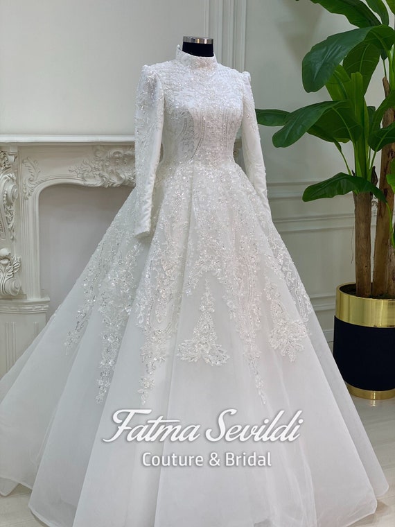 Hijab Wedding Dress Elegant Muslim 