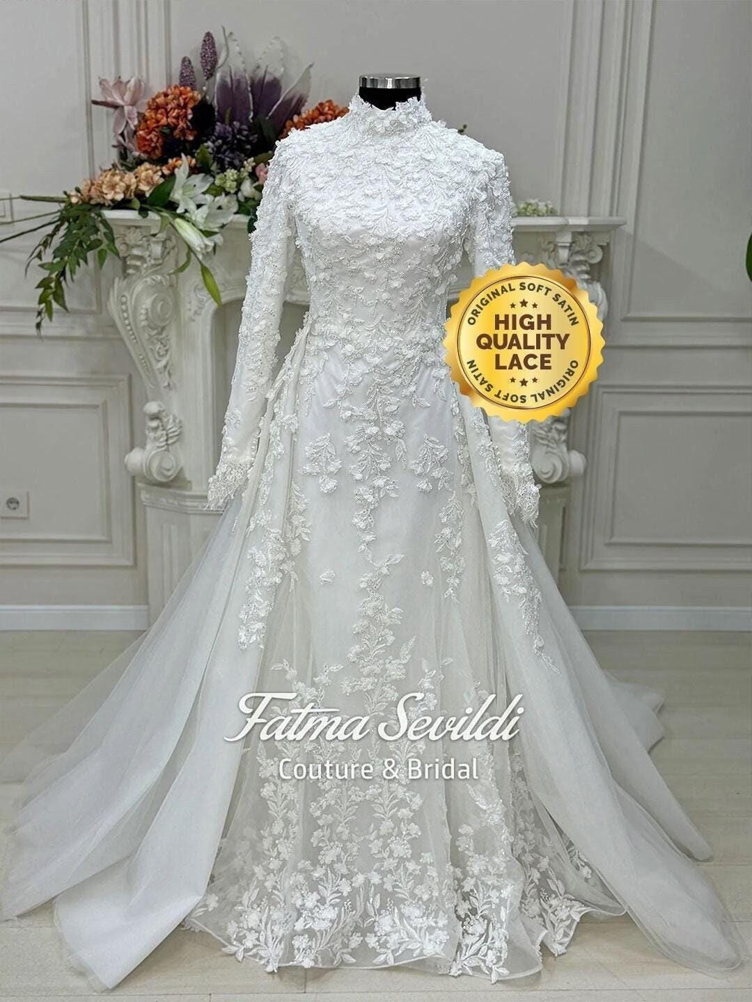 Mermaid Hijab Wedding Dress