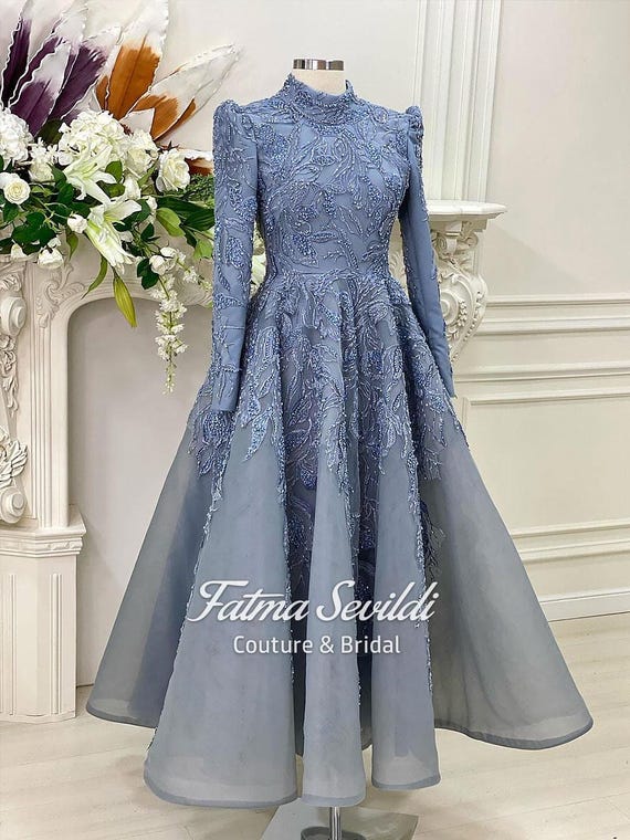 modest evening dresses with sleeves Dark Navy Prom Dress with Cap Sleeves,Satin Modest Evening Dress,PD00438, US8 / Dark Navy
