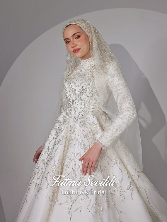 Long Sleeve Lace Muslim Wedding Dress Long Sleeve Lace Muslim Wedding Dress