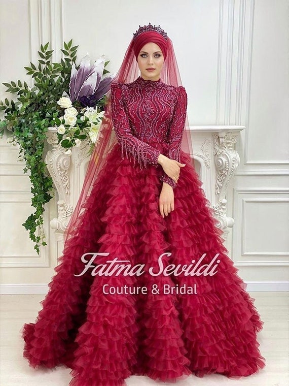 Muslim Evening Dress Lace Henna Dress 