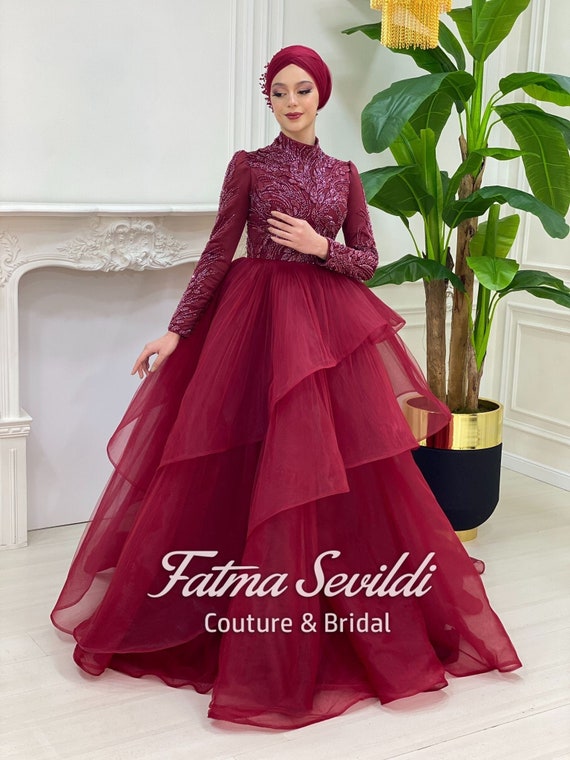 Muslim Long Abaya Wedding Hijab Henna Dress – Sultan Dress