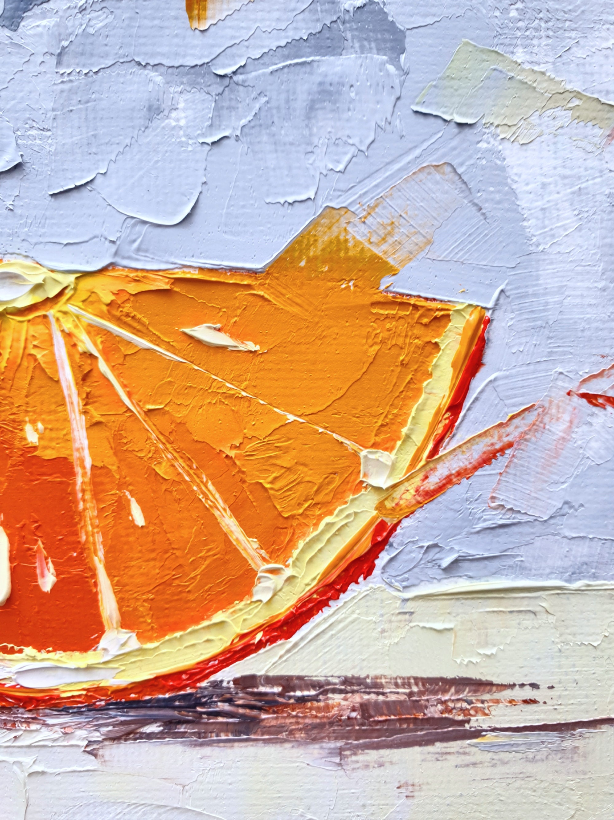 Orange Malerei Original Kunst Obst Wand Kunst Zitrus Kunstwerk | Etsy