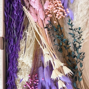 DIY dried flowers DIY set &quot;Purple&quot;, DIY dried flower bouquet, dried flower wreath in purple, white, pink and blackberry