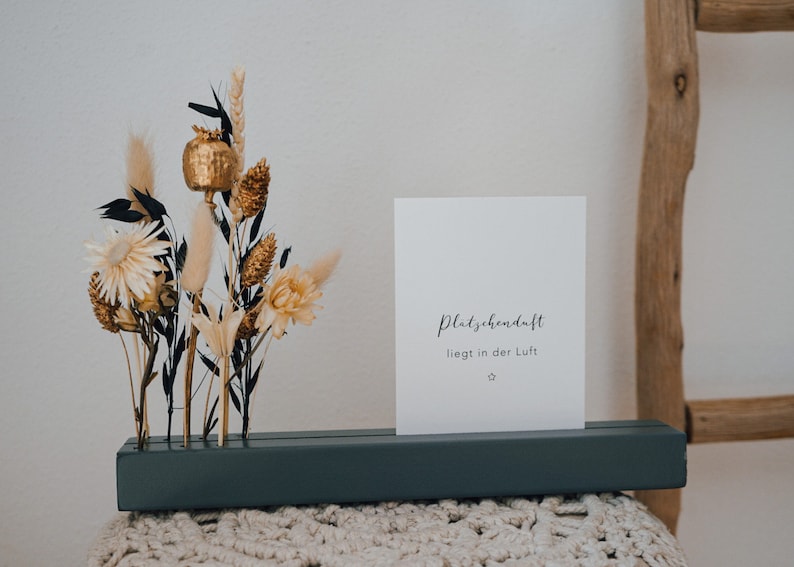 Flowerboard, Flowergram as a card holder with dried flowers Wooden bar with flowers, Mother's Day, birthday, wedding image 4