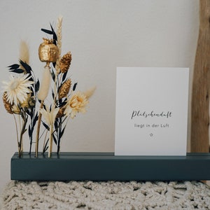 Flowerboard, Flowergram as a card holder with dried flowers Wooden bar with flowers, Mother's Day, birthday, wedding image 1