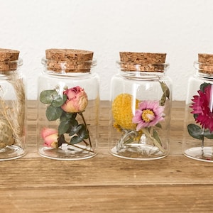 Dried flowers - bouquet in a glass dry flowers in different colors, dried flower bouquet