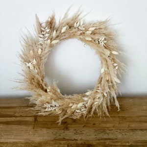 Dried flower wreath, boho wreath, table wreath, wreath with dried flowers, door wreath in natural colors, various sizes