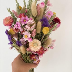 Large dried flower bouquet &quot;Happy&quot; with colorful meadow flowers, Rhodante, Pahlaris, Craspedia, XXL dried flower bouquet