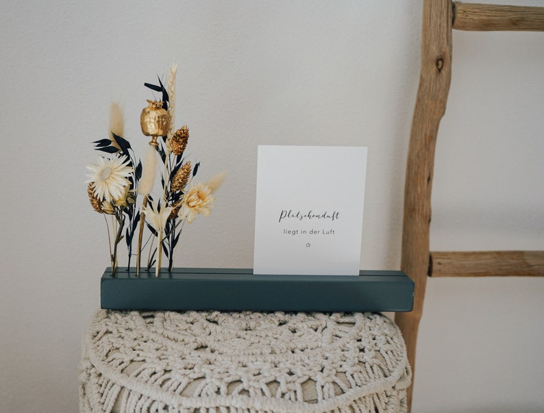 Flowerboard, Flowergram as a card holder with dried flowers Wooden bar with flowers, Mother's Day, birthday, wedding image 3