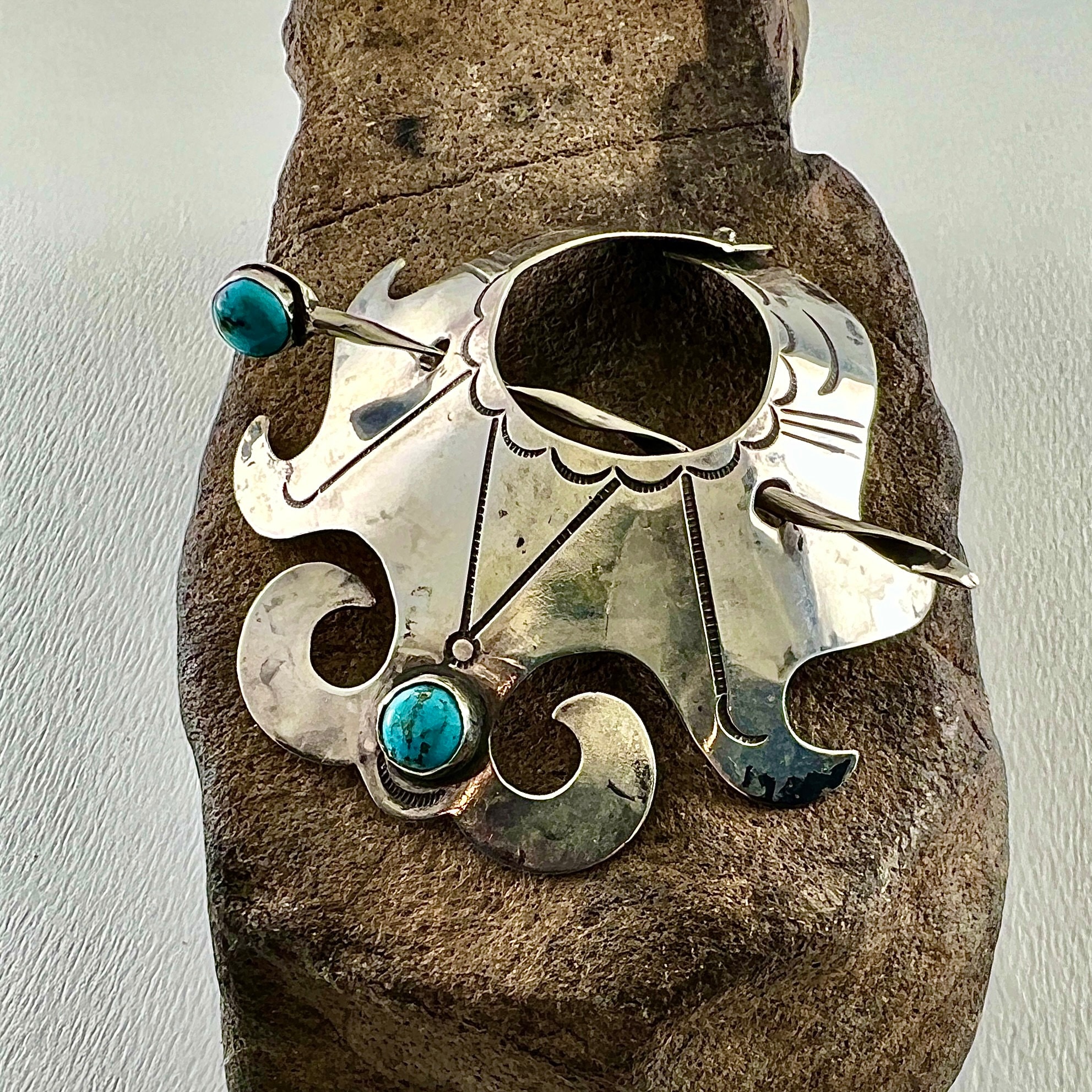 ARTIST’S JEWELLERY Buy LARGE Vintage Navajo Hair Barrette Ponytail Bun Holder