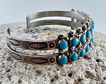 Vintage Native American Double Row Snake Eye Bracelet 24 Vintage Native American Double Row Snake Eye Bracelet 24