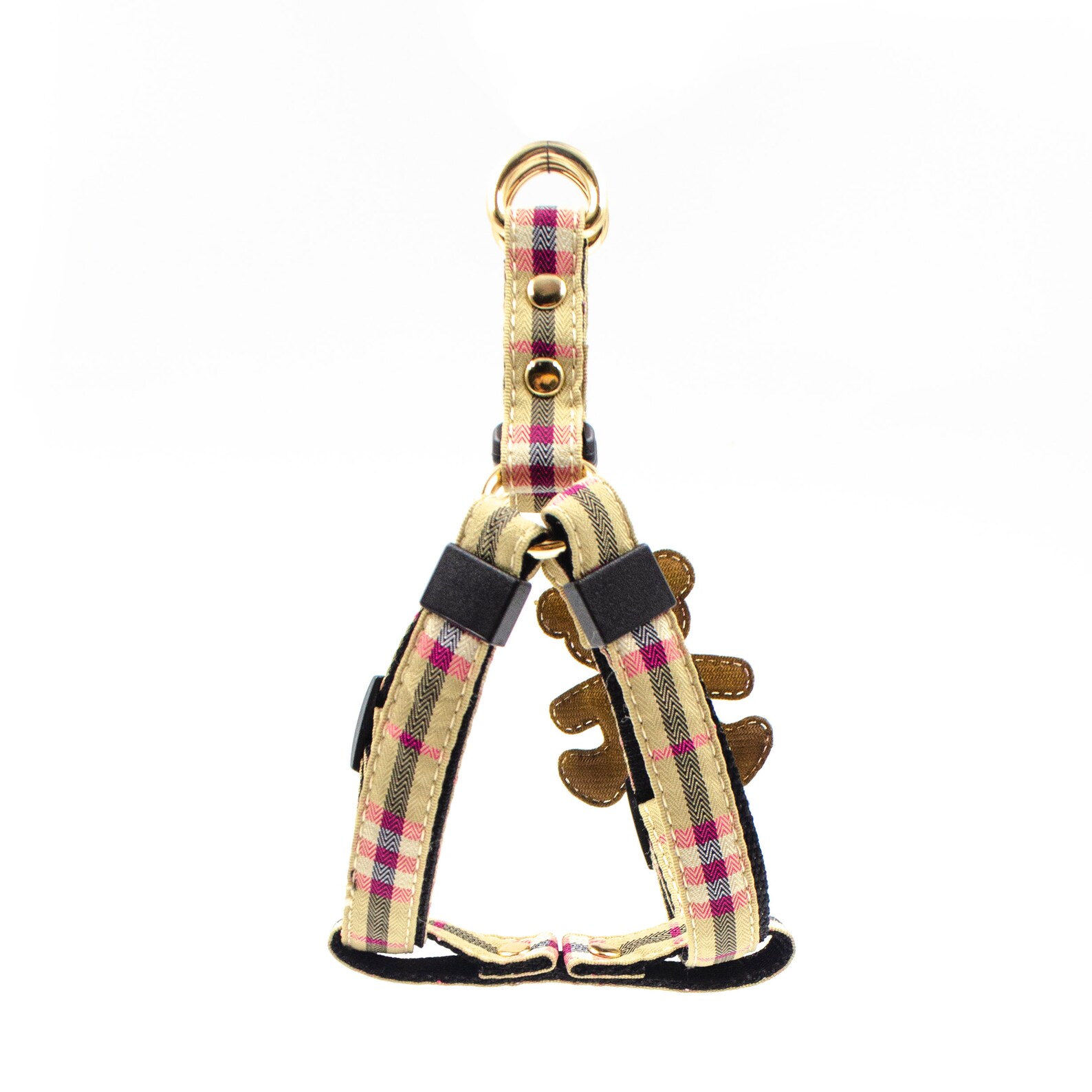 Burberry Style Dog Beige Tartan Harness with Leash Size S Etsy