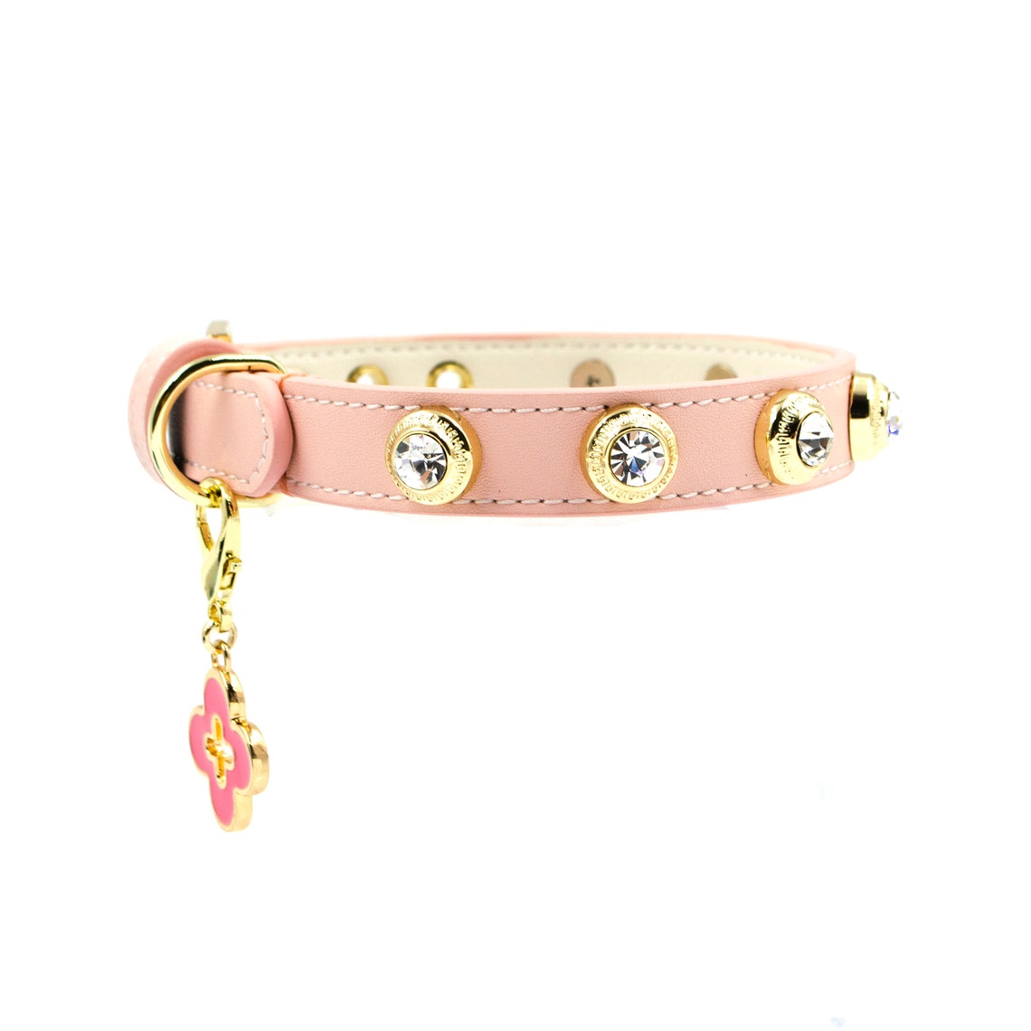 Genuine Leather Handmade Baby Pink Dog Collar Puppy Collar Etsy