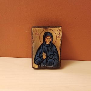 Saint Elizabeth ( Αγία Ελισάβετ) hand painted Orthodox Byzantine icon.