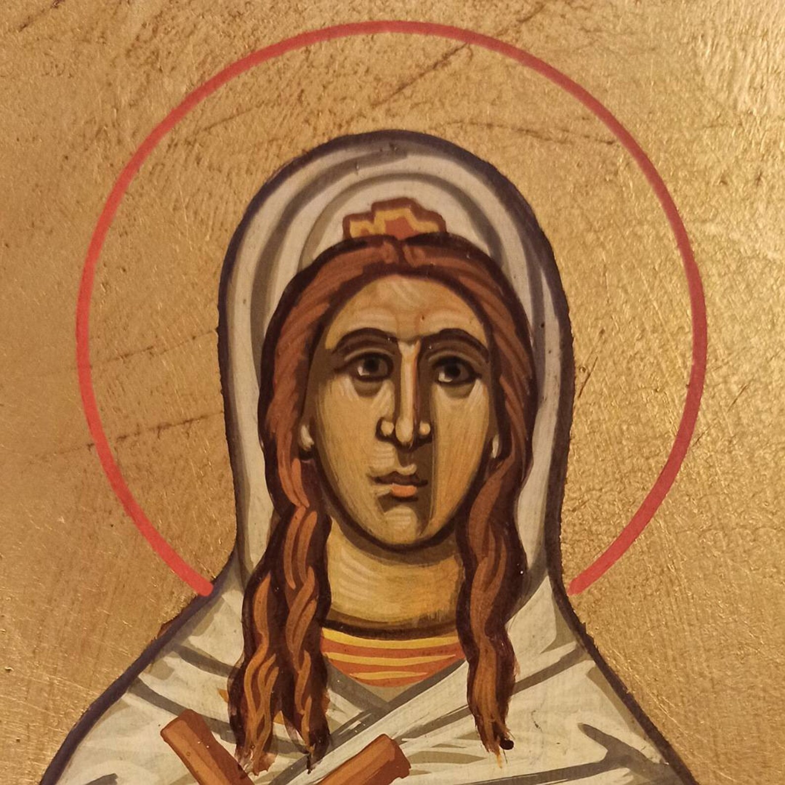 Saint Kyriaki Αγία Κυριακή Hand Painted Greek Orthodox Etsy