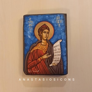 Prophet Daniel (Προφήτης Δανιήλ), hand painted Orthodox Byzantine icon.