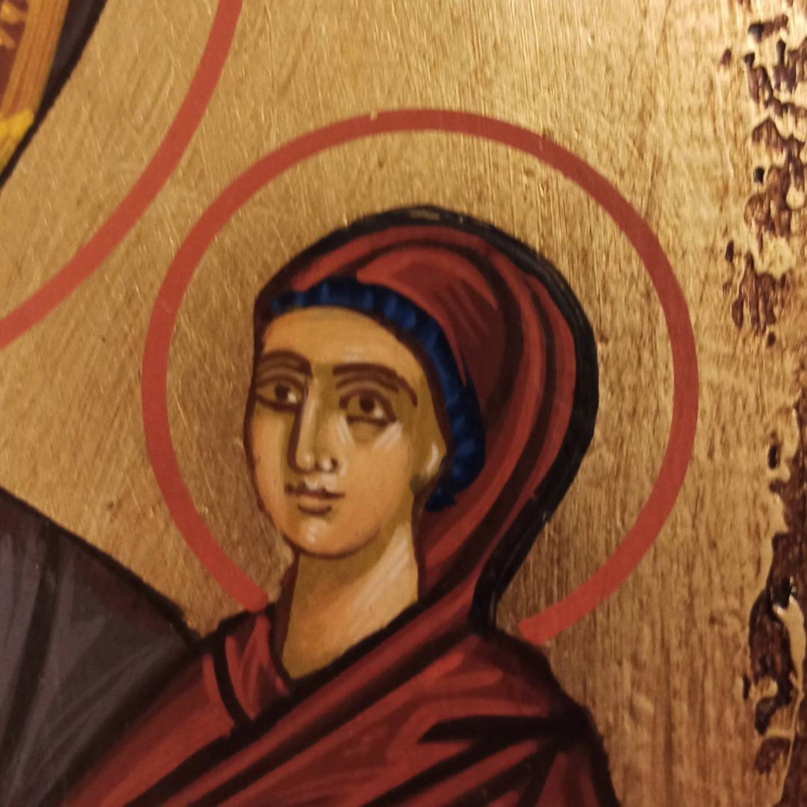 Saint Anna or Agia Anna Αγία Άννα Hand Painted Greek Etsy