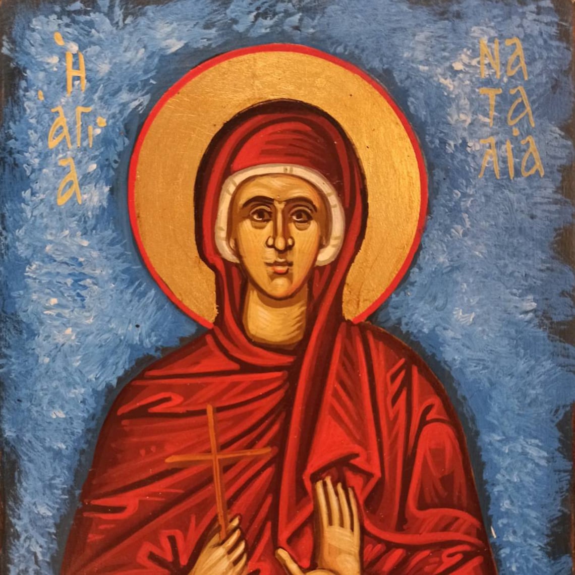 Saint Natalia Η Αγία Ναταλία hand painted Greek Orthodox Etsy