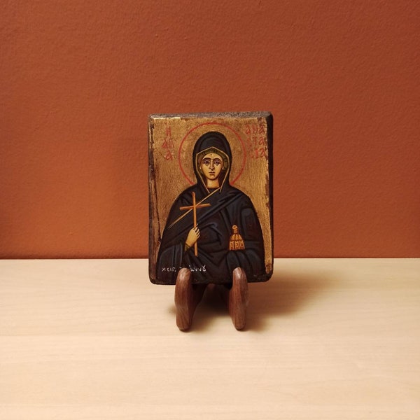 Saint Anastasia ( Αγία Αναστασία η Φαρμακολύτρια) hand painted Orthodox Byzantine icon.