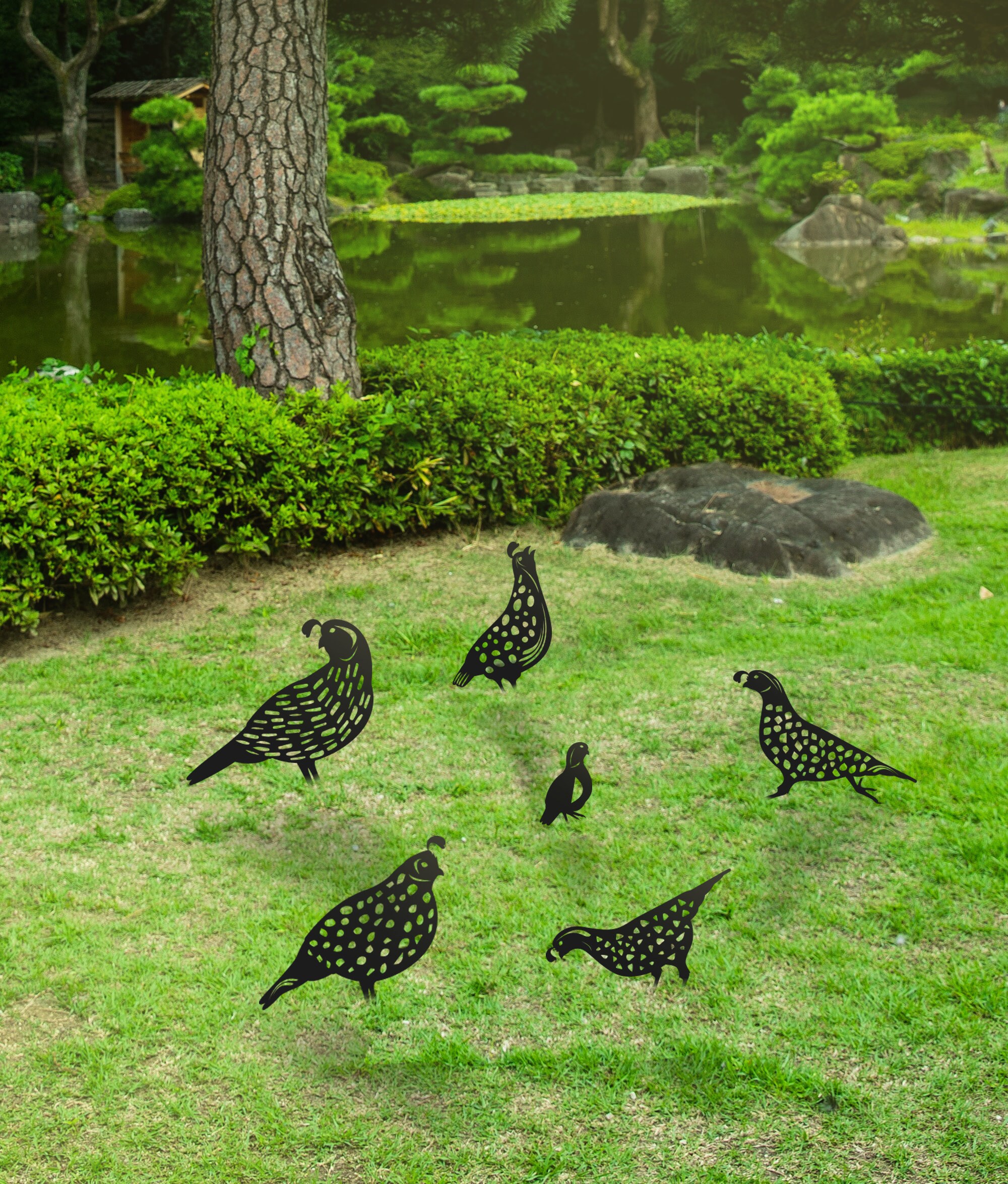 Quail Yard Art Outdoor Quail Decor Arizona Decor Quail Etsy