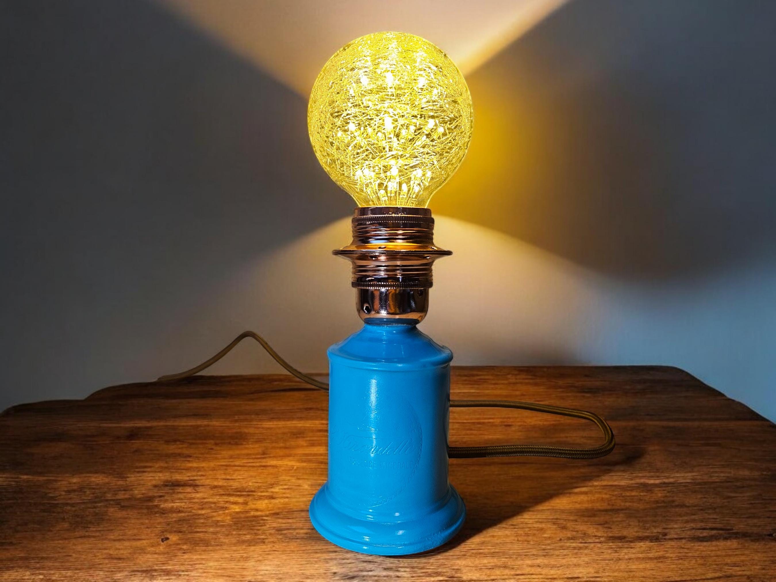 Vintage Turquoise Blue Swallow Lamp with Multiple LED Bulb Upcycling