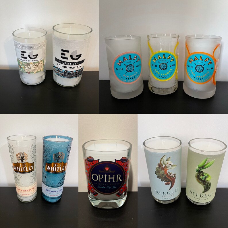 Gin Bottle Candles Etsy UK