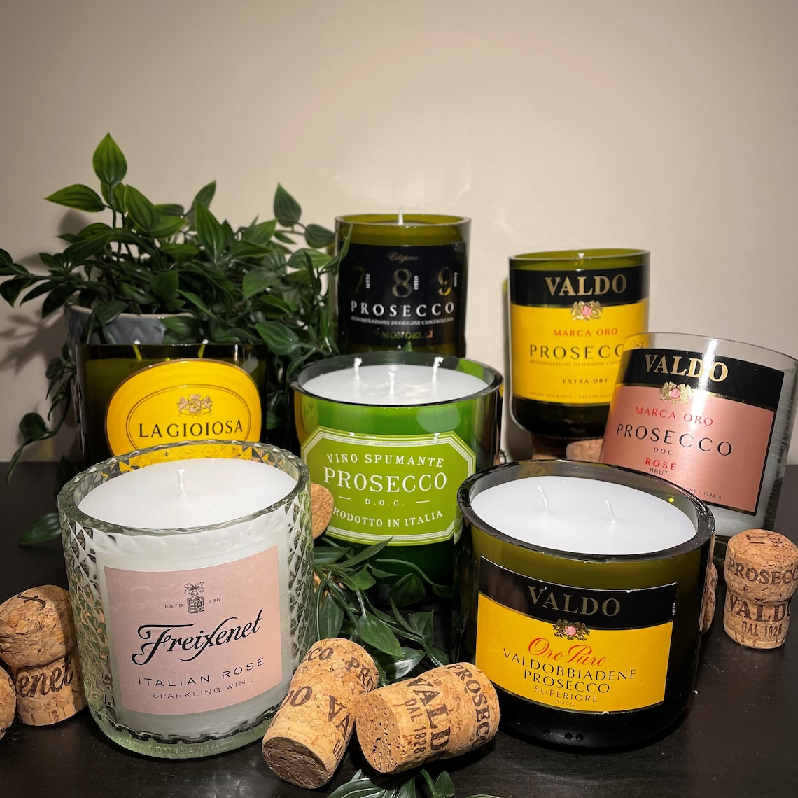 Prosecco Bottle Candles Etsy UK