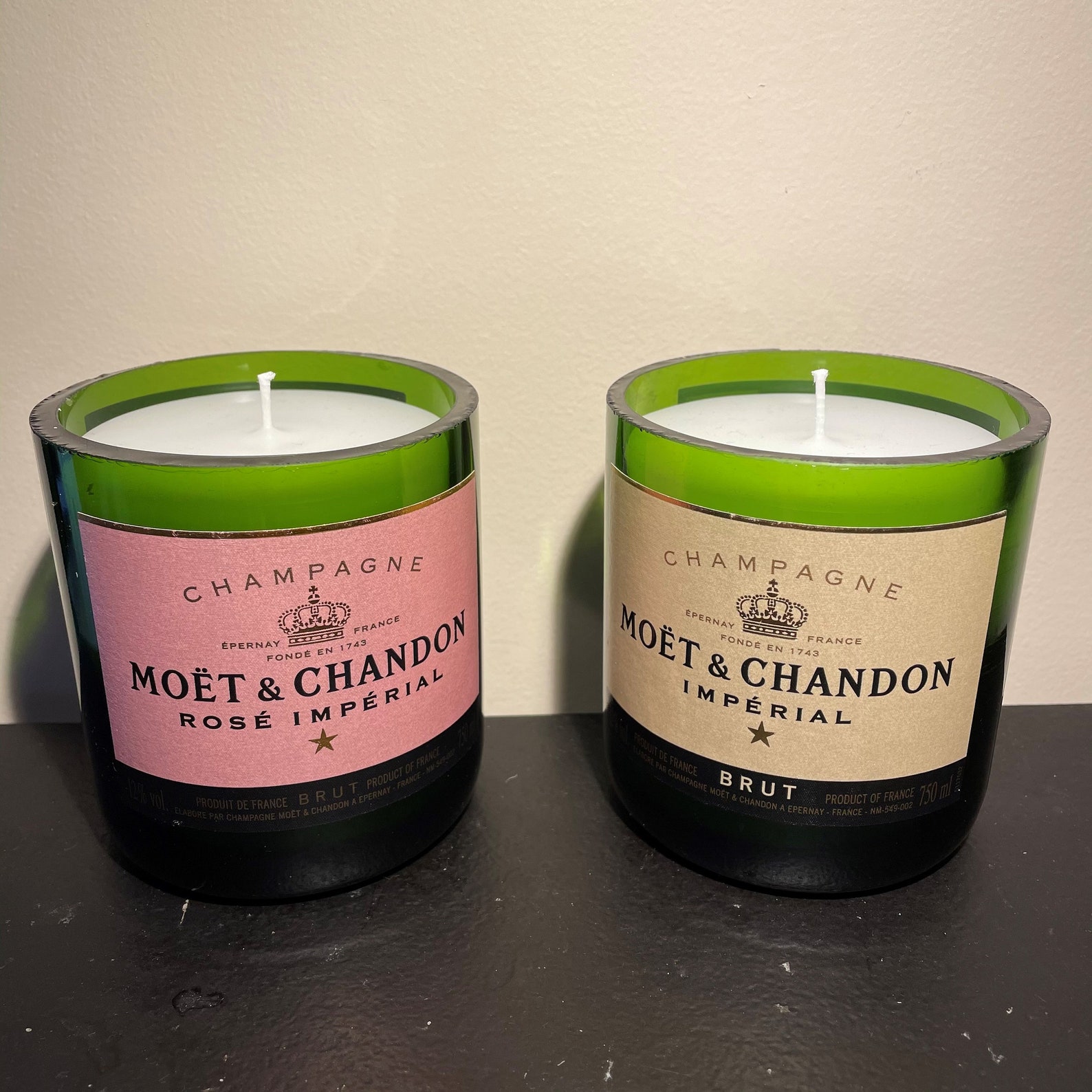 Champagne bottle candles Etsy